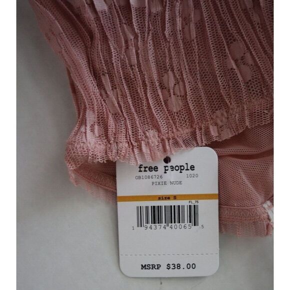 Free People OB1086726 Women's Sz Small Pixie Nude Gabriella Lace Bralette Bra - Picture 5 of 5